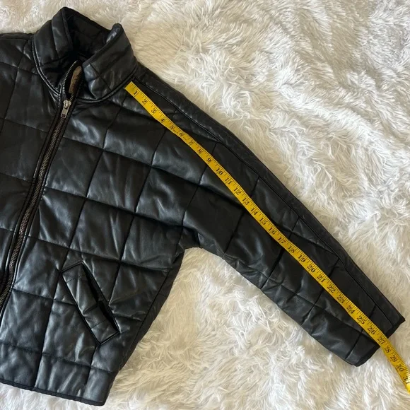 Free People Dolman Vegan Leather Quilted Jacket - Picture 11 of 13